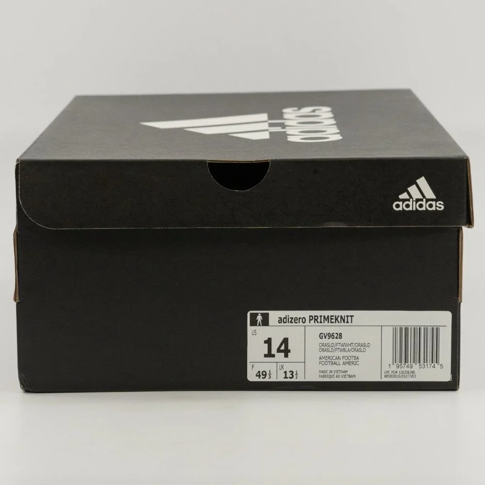 Adidas Adizero Primeknit Orange White GV9628 Football Cleats size 14